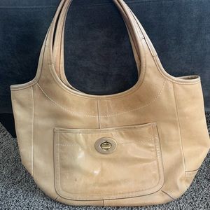 Coach Leather Tan Shoulder Bag